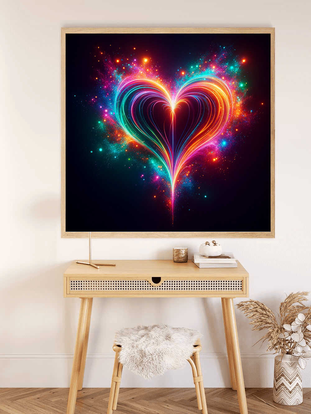 Diamond Painting - Kosmisches Herzflimmern