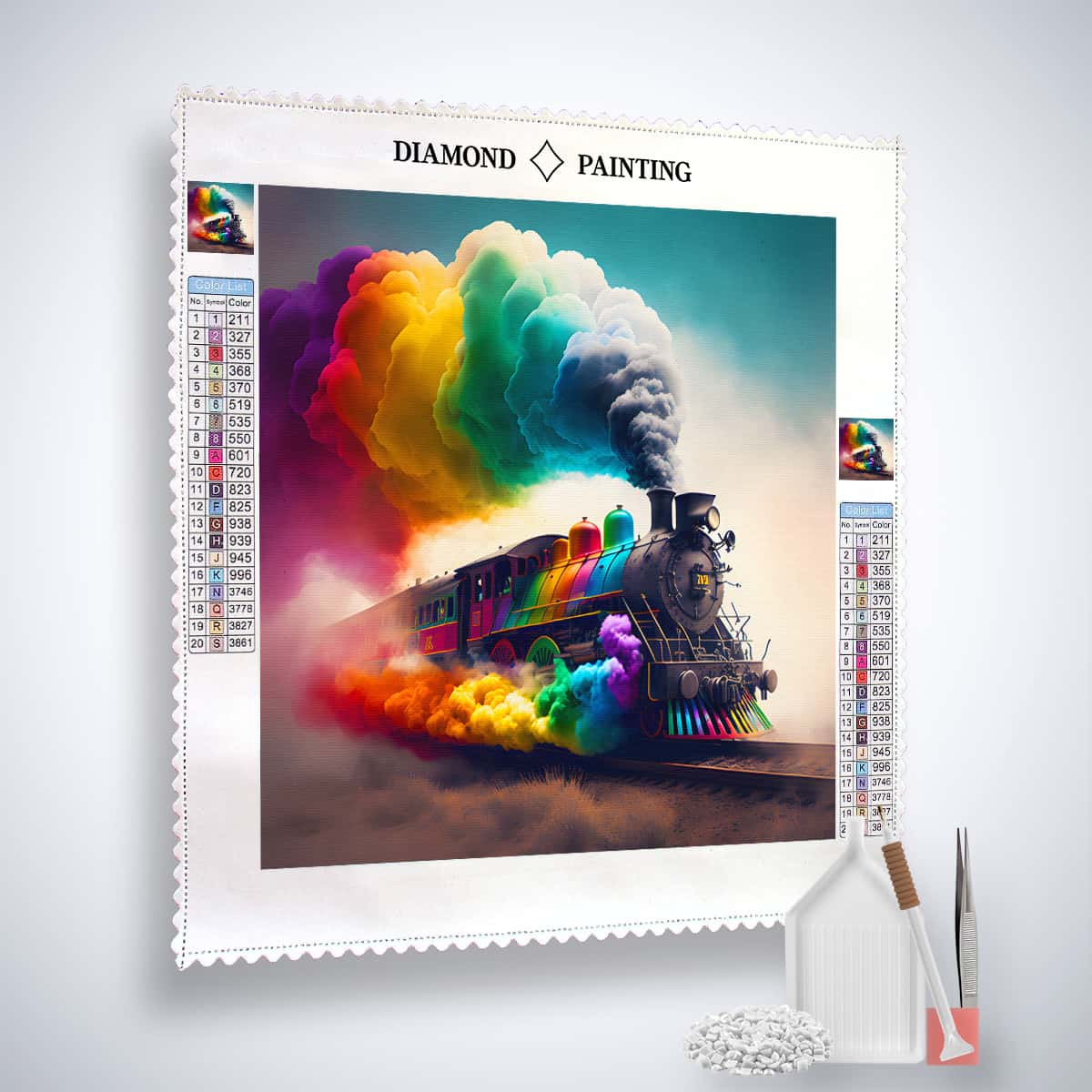 AB Diamond Painting - Farbzug - gedruckt in Ultra-HD - AB Diamond, Neu eingetroffen, Quadratisch, Zug