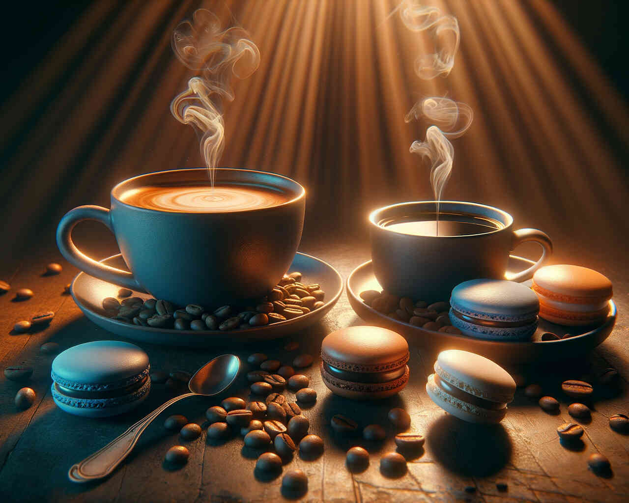Kaffeepause mit süßen Leckereien