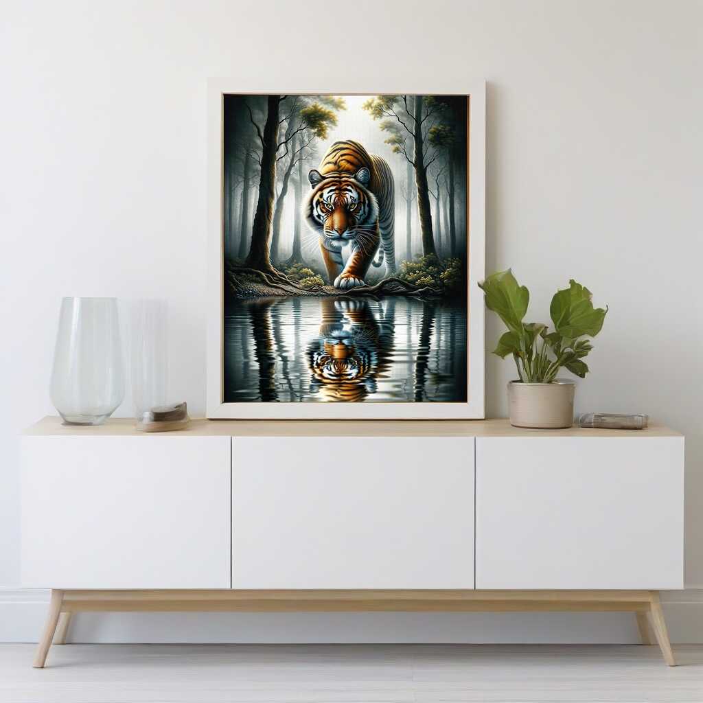 Diamond Painting - Tiger im Wald