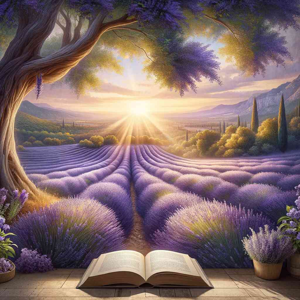 Diamond Painting - Lavendel Feld Buch