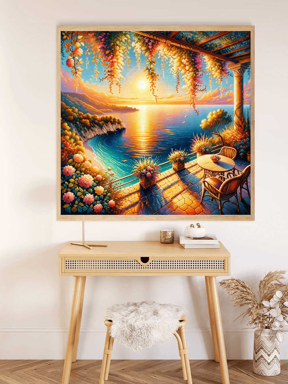 Diamond Painting - Romantischer Ausblick auf das Meer