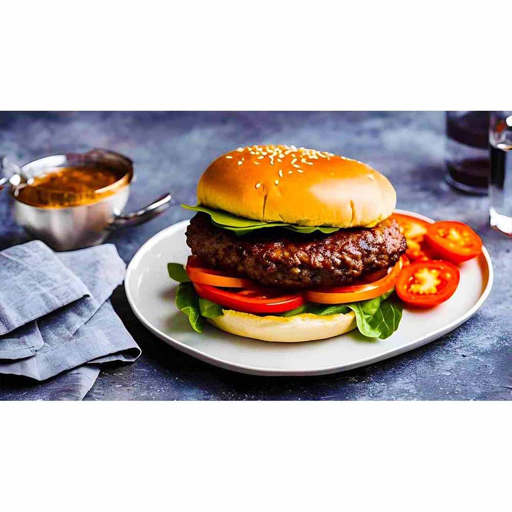Diamond Painting - Burgerteller - gedruckt in Ultra-HD - Essen, Horizontal, Küche