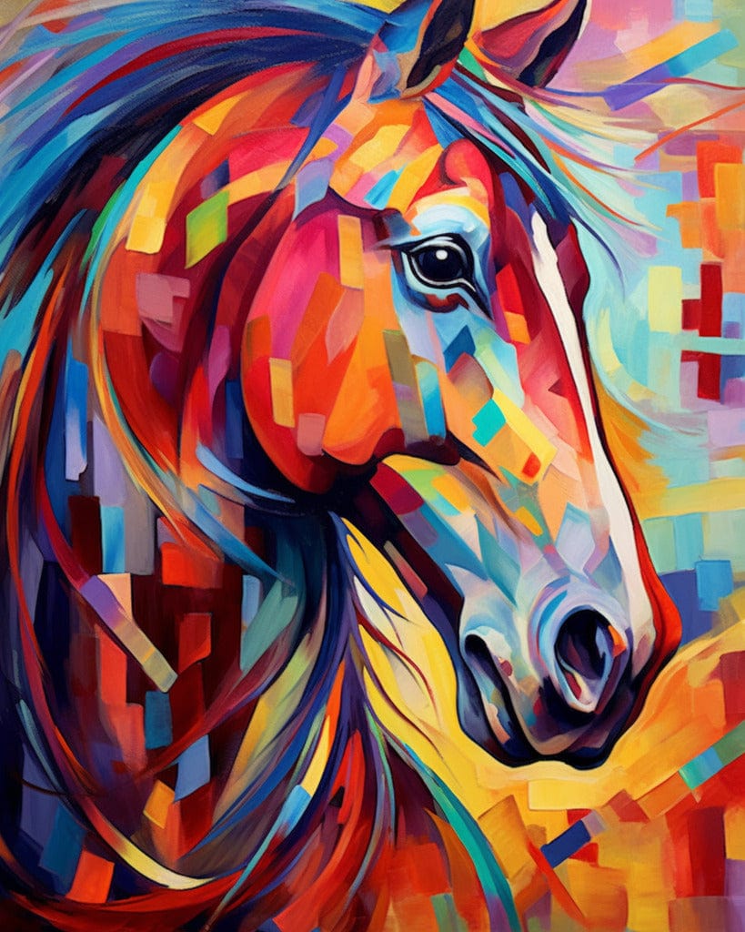 Diamond Painting - Pferd, Bunt und Abstrakt
