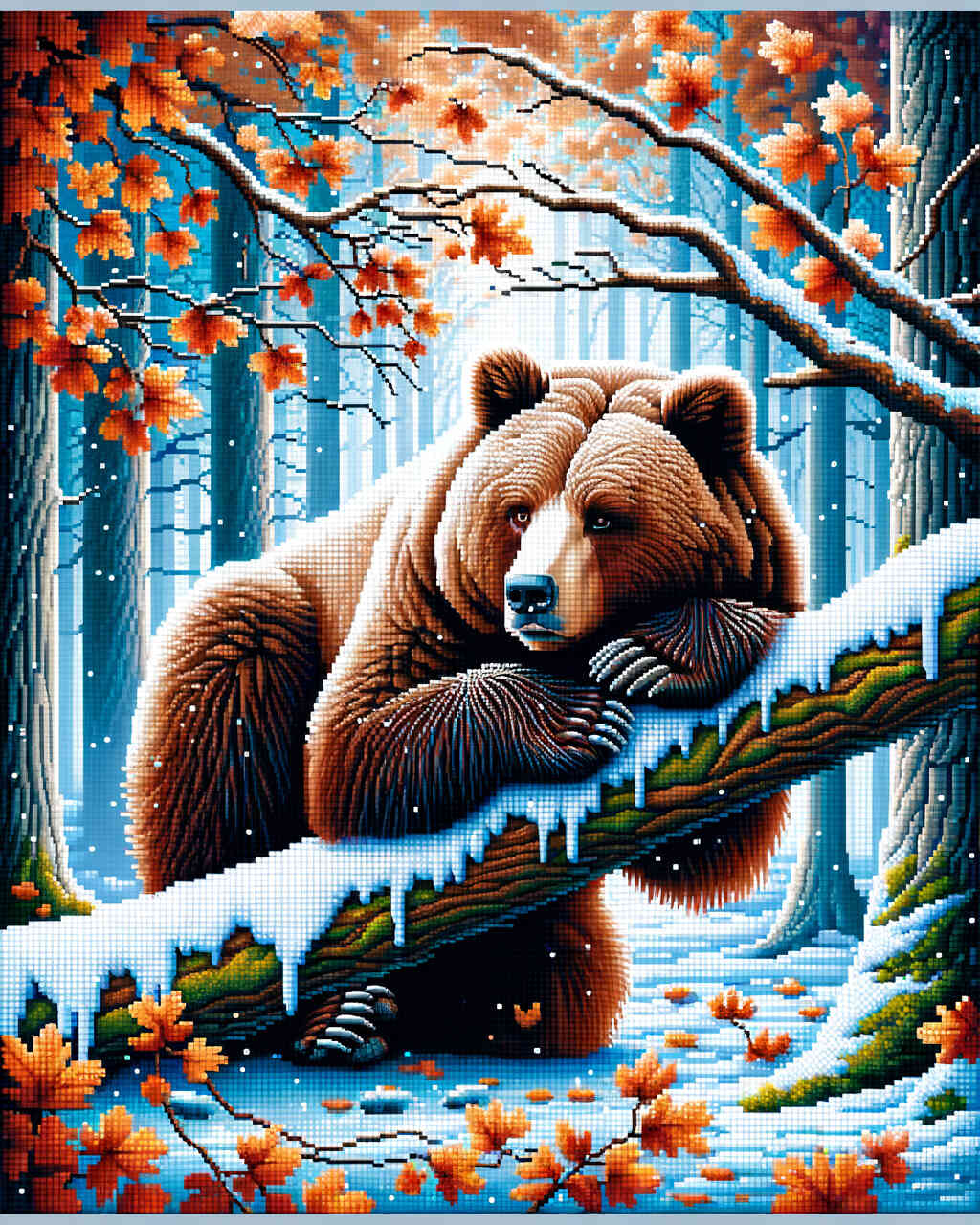 Diamond Painting - Braunbär im Baum