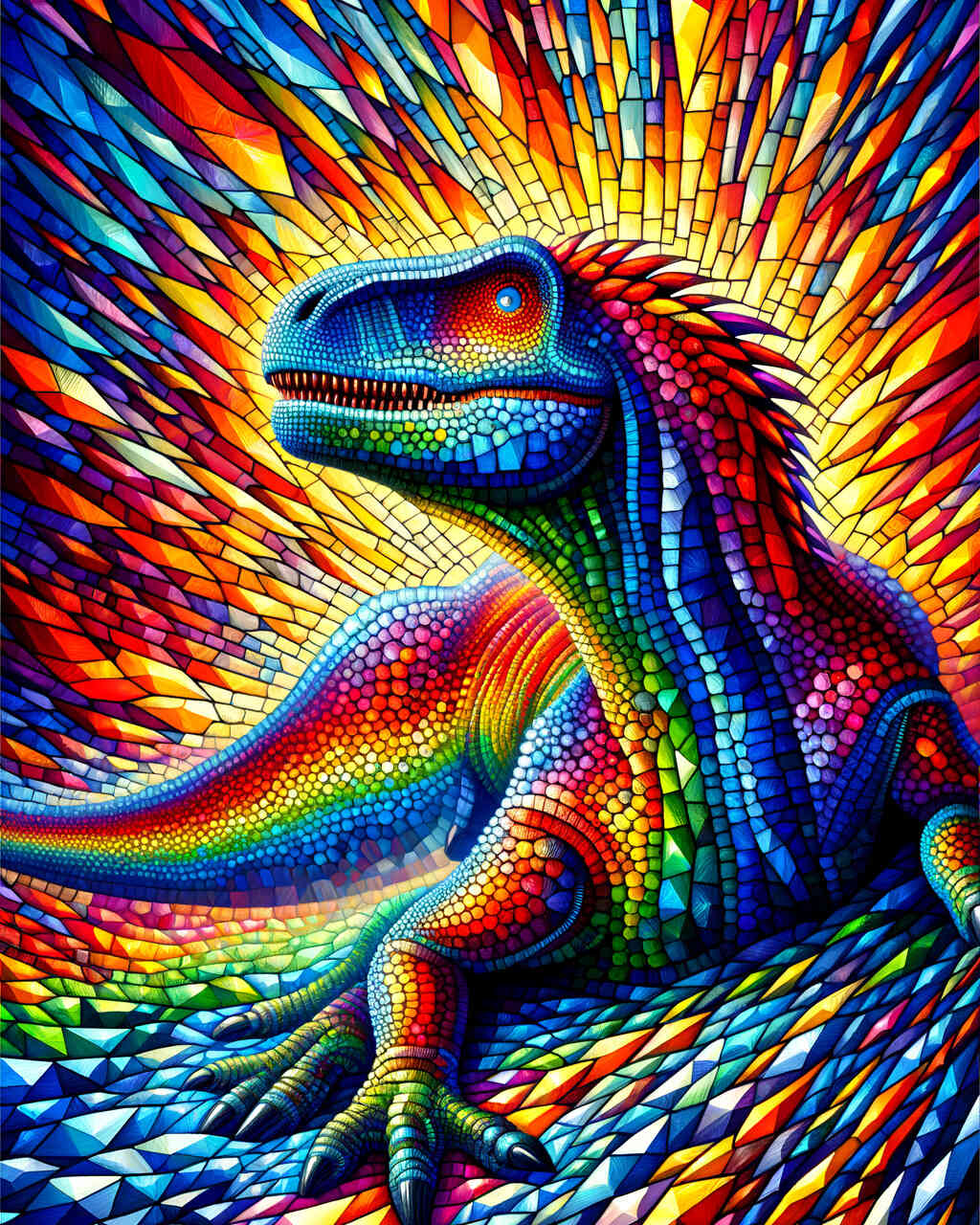 Diamond Painting - Bunter Dinosaurier