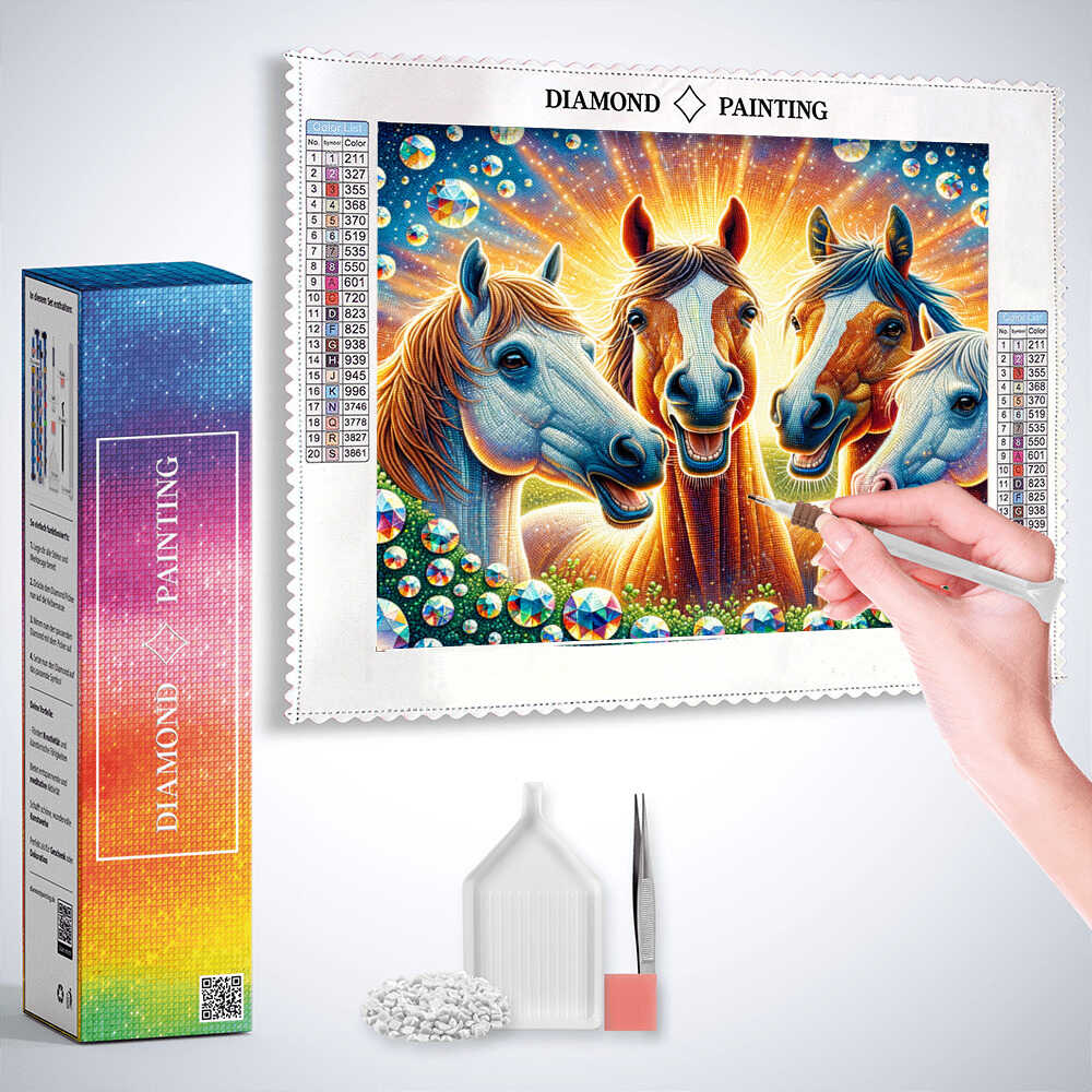 Diamond Painting - Pferde Freunde