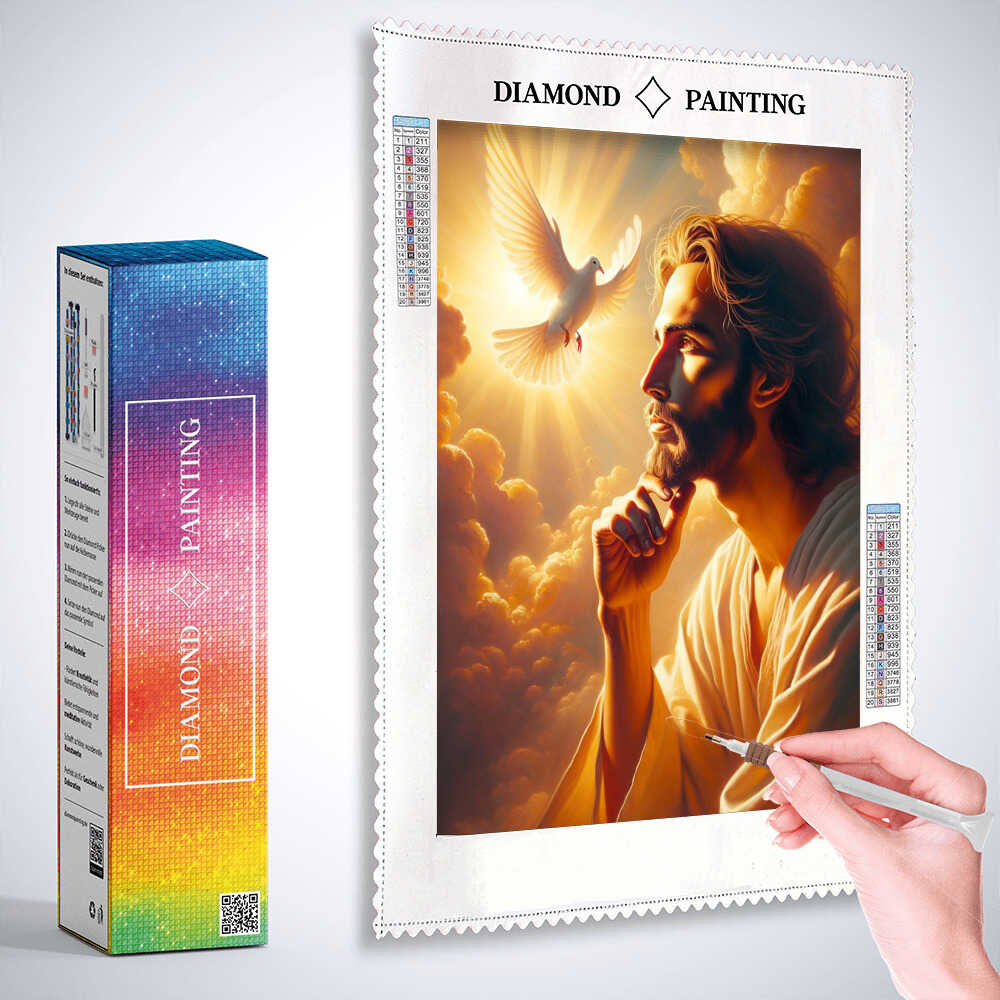 Diamond Painting - Jesus mit Taube
