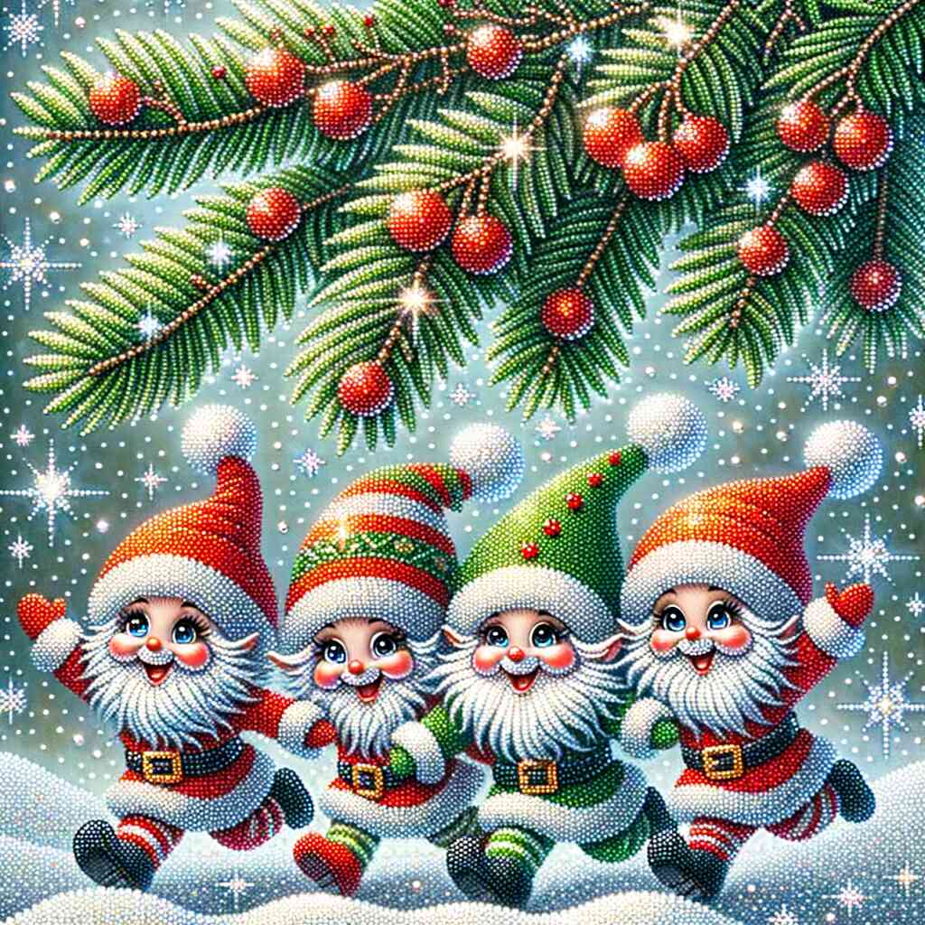 Diamond Painting - Merry Christmas, Wichtel