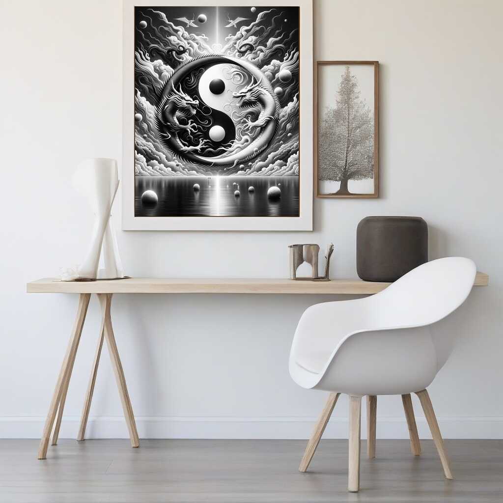 Diamond Painting - Yin und Yang Drachen