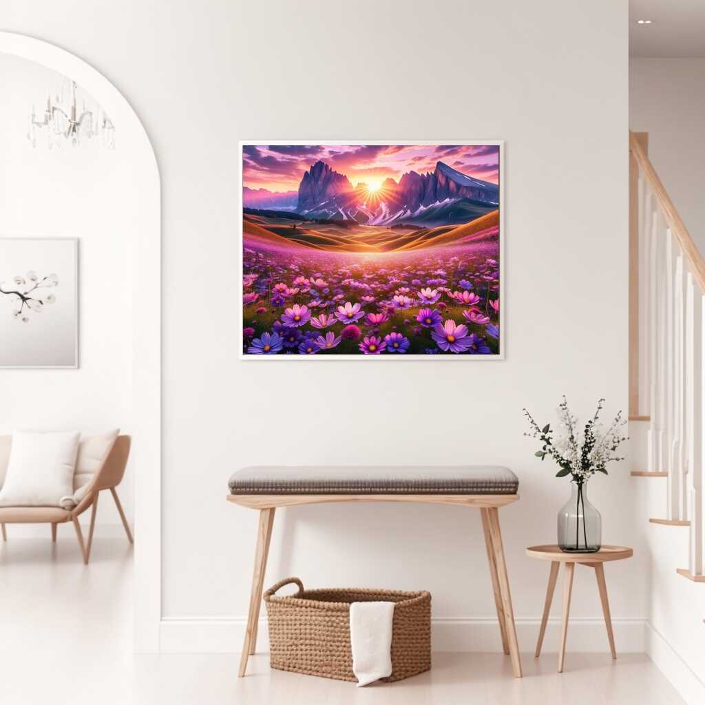Diamond Painting - Blumenwiese der Berge