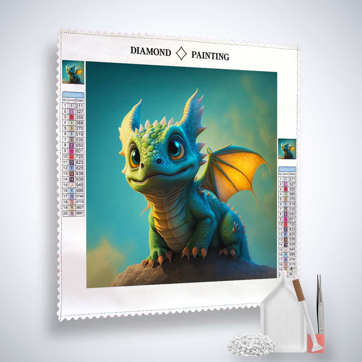 Diamond Painting - Magischer Aufstieg - gedruckt in Ultra-HD - Drachen, Fantasy, Neu eingetroffen, Quadratisch