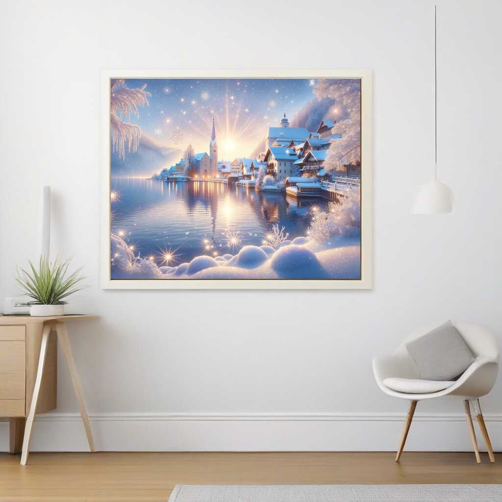 Diamond Painting - Winterstadt am See