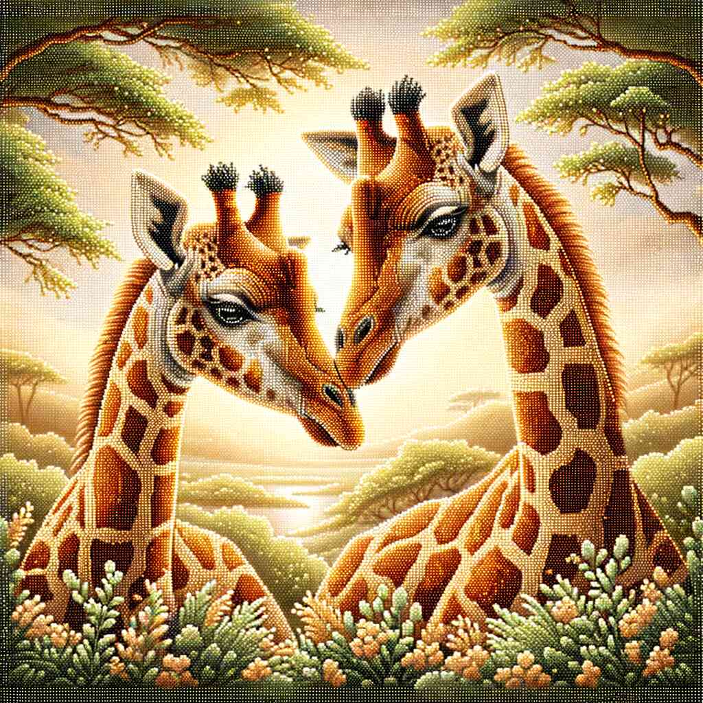 Diamond Painting - Giraffenpärchen