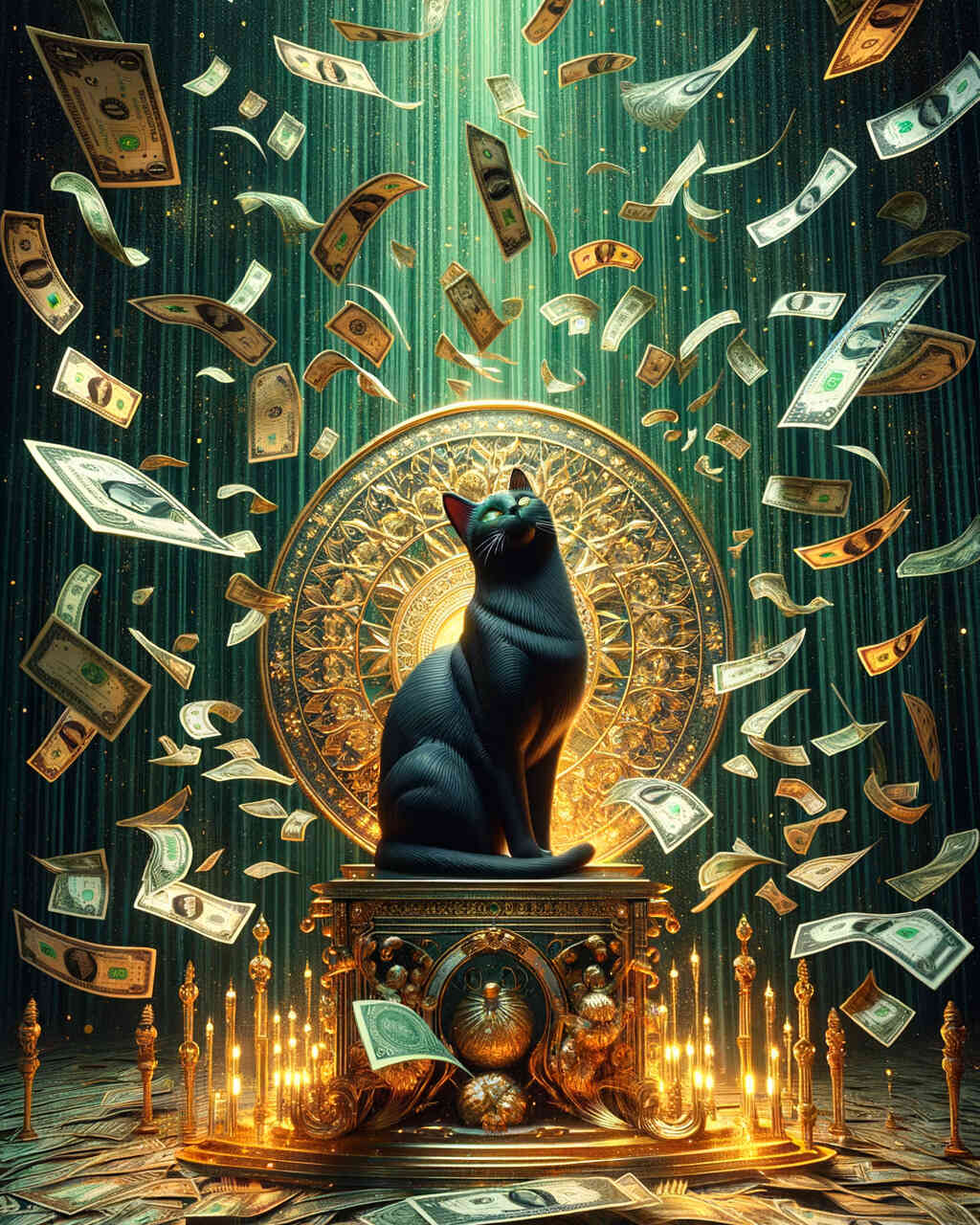 Diamond Painting - Geldregen Katze