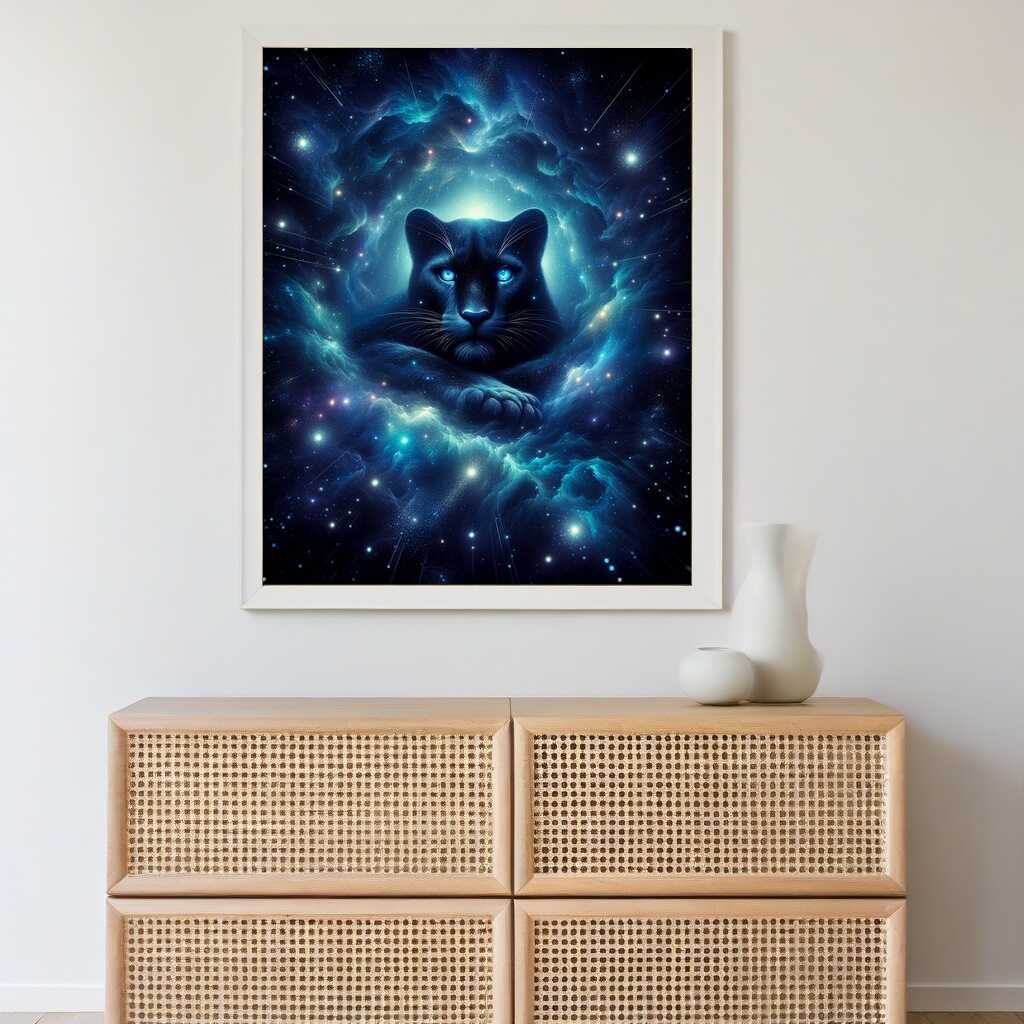 Diamond Painting - Panther im Weltall