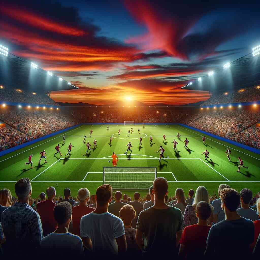 Diamond Painting - Abendglühen im Stadion