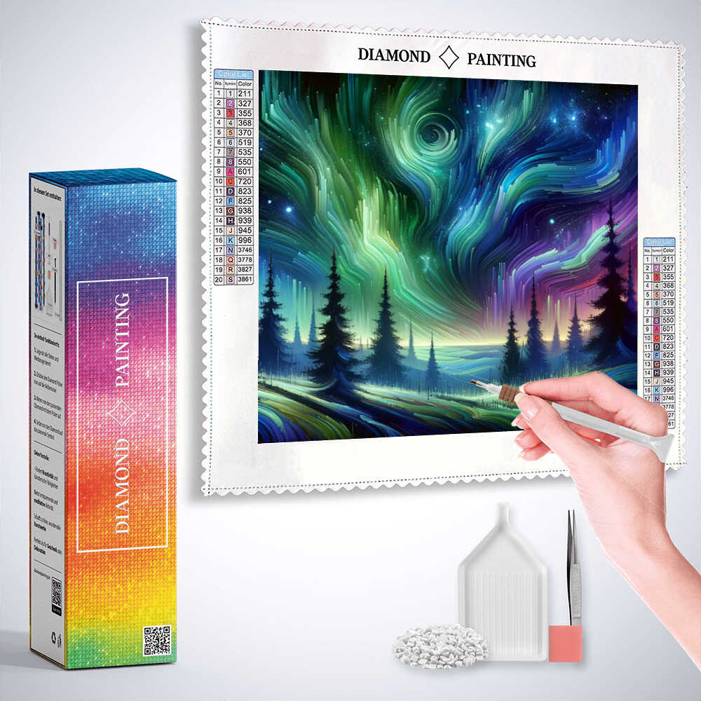 Diamond Painting - Kosmischer Wirbelwald