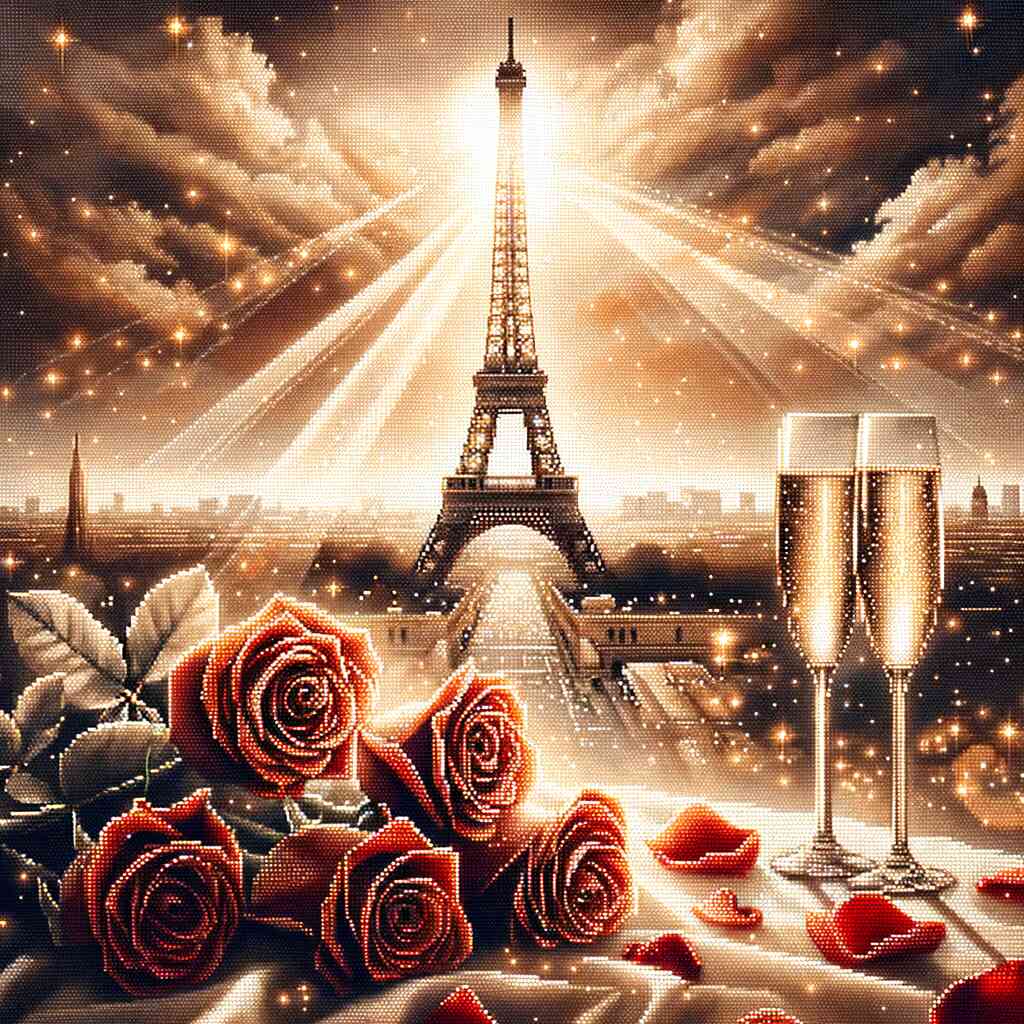 Diamond Painting - Eifelturm, Romantisch
