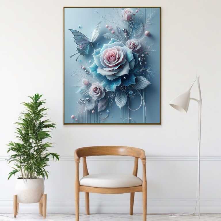 Diamond Painting - Eisrosen