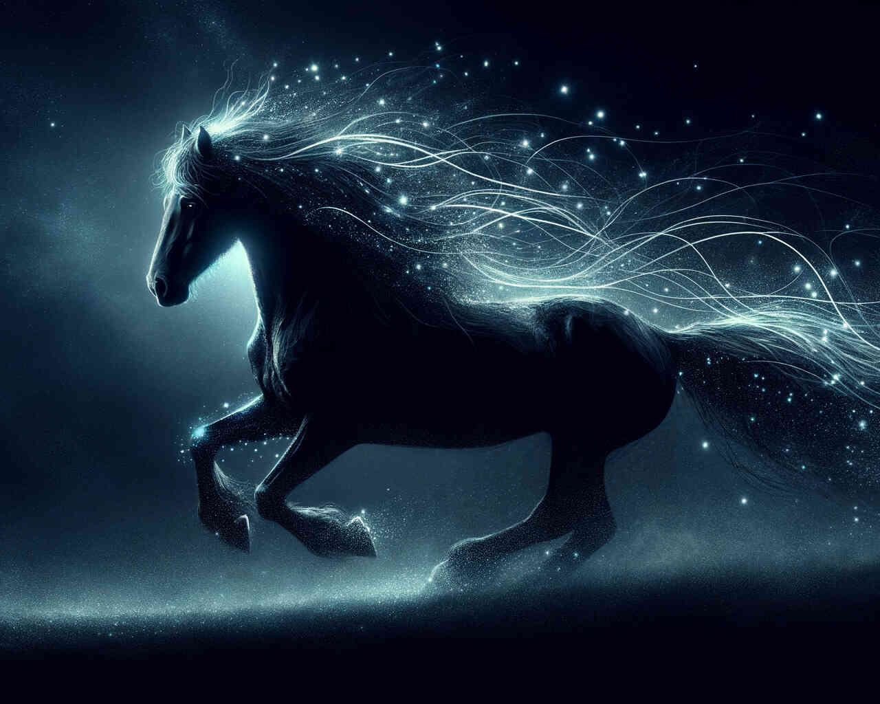 Diamond Painting - Pferd der Nacht