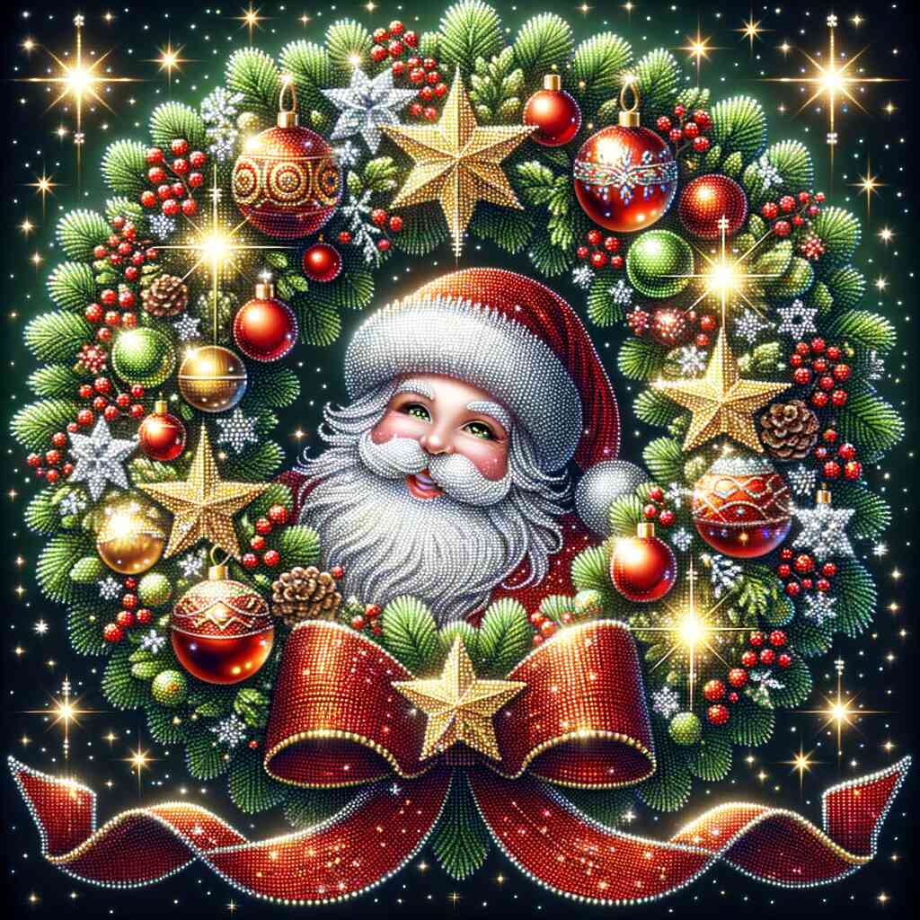 Diamond Painting - Weihnachtskranz