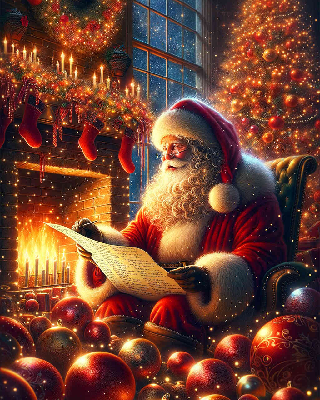 Diamond Painting - Weihnachtsmannwunschzettel