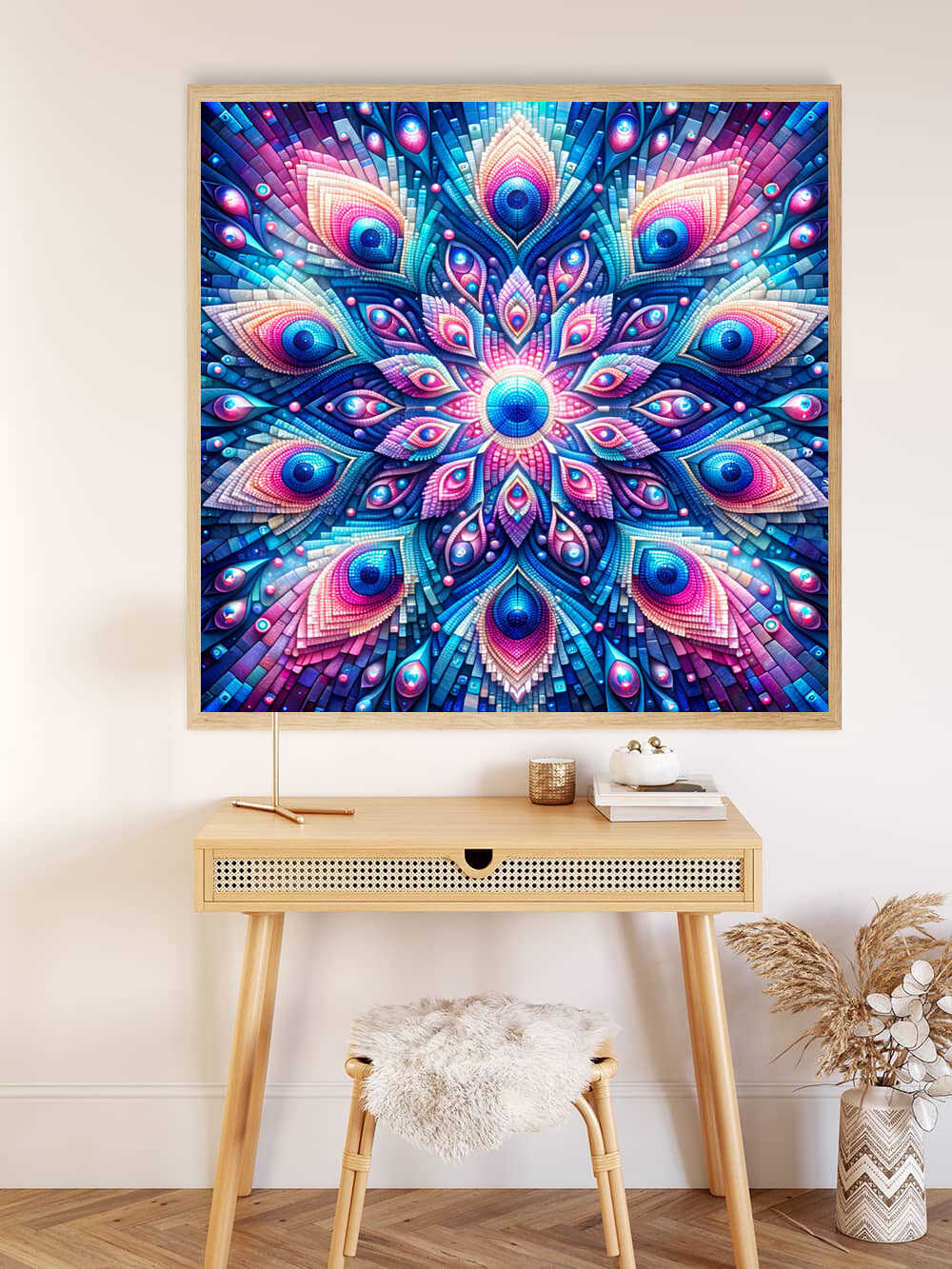 Diamond Painting - Mosaik Pfauenaugen