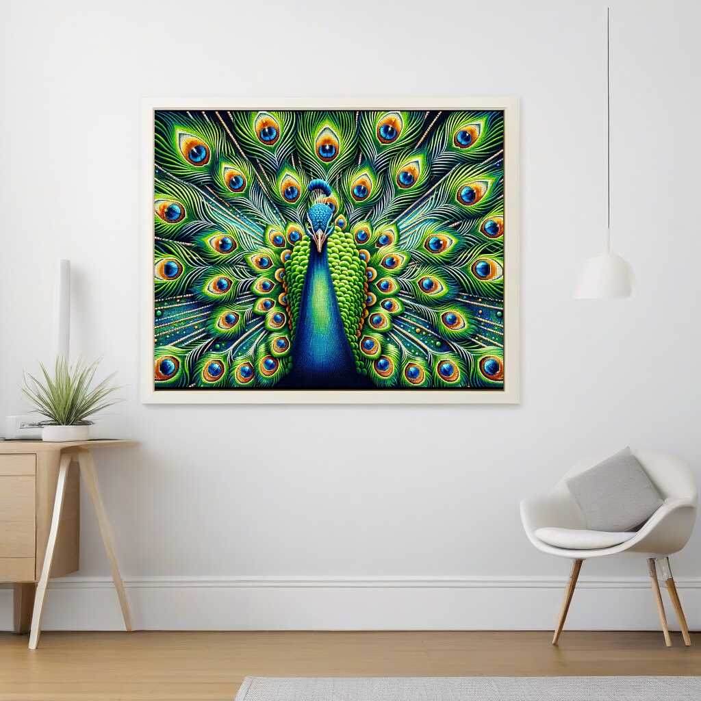 Diamond Painting - Pfau Grün und Blau