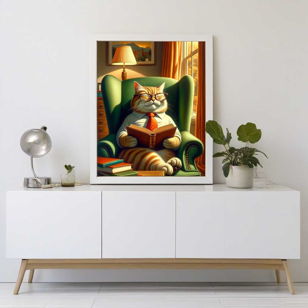 Diamond Painting - Lesende Katze