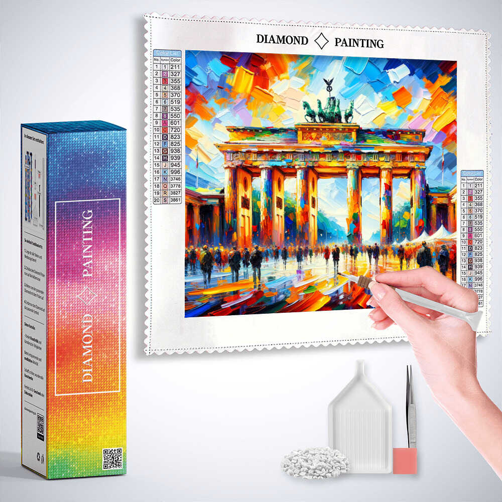 Diamond Painting - Farbenrausch am Brandenburger Tor