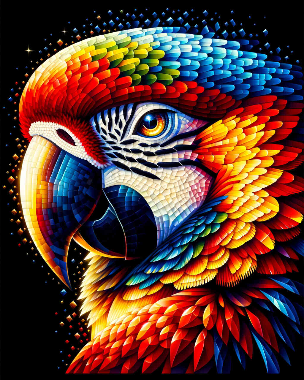 Diamond Painting - Papagei Portrait