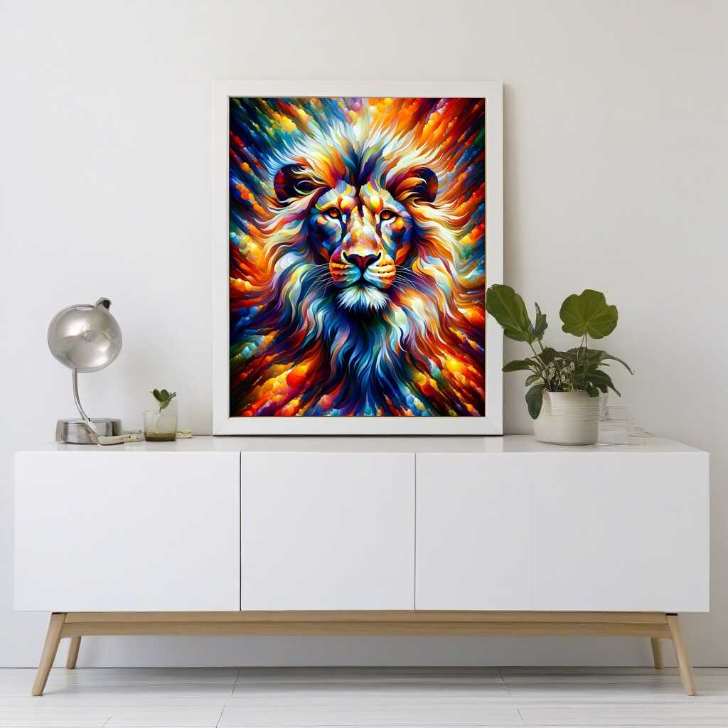 Diamond Painting - Löwe in Bunt