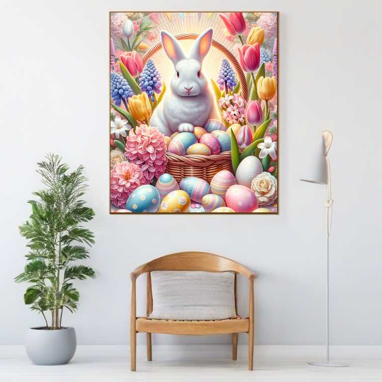 Diamond Painting - Großer bunter Osterkorb