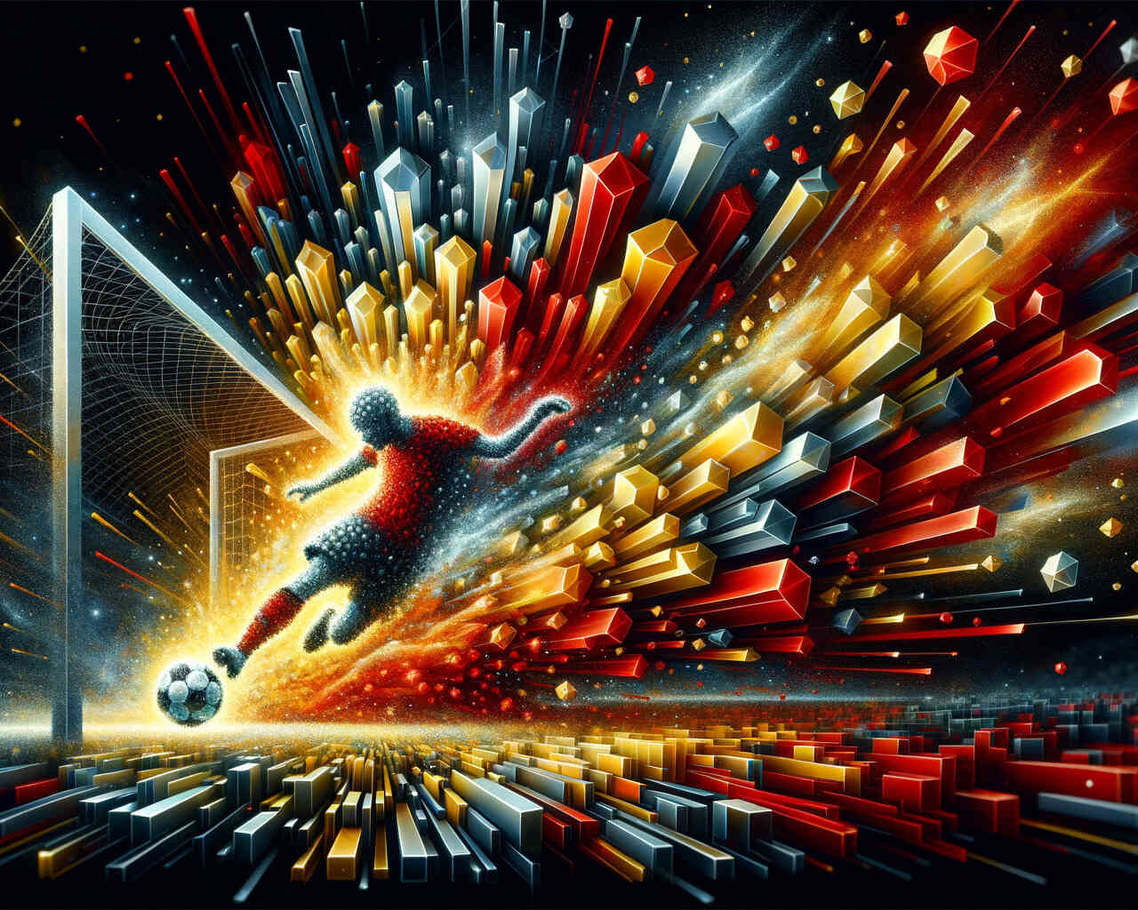 Diamond Painting - Fussball, abstrakt