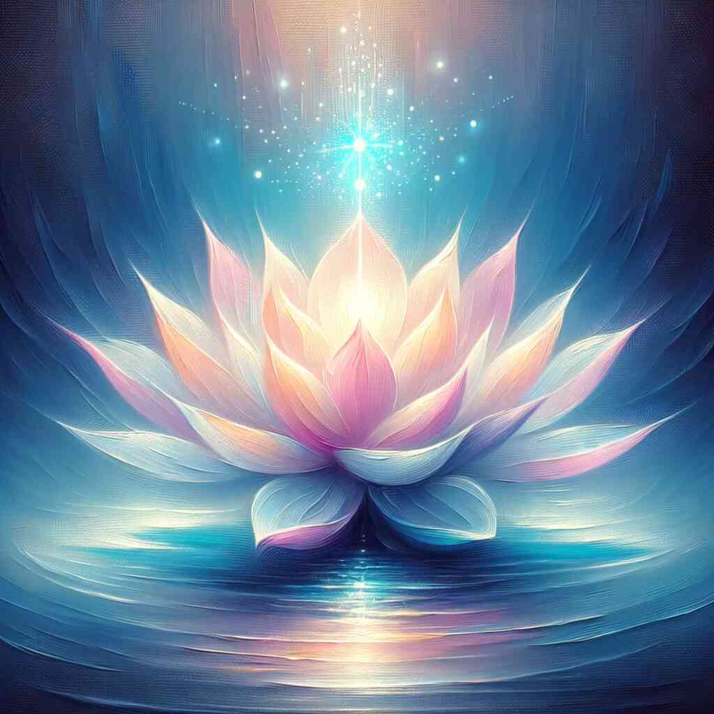 Diamond Painting - Lotusblume mit Licht