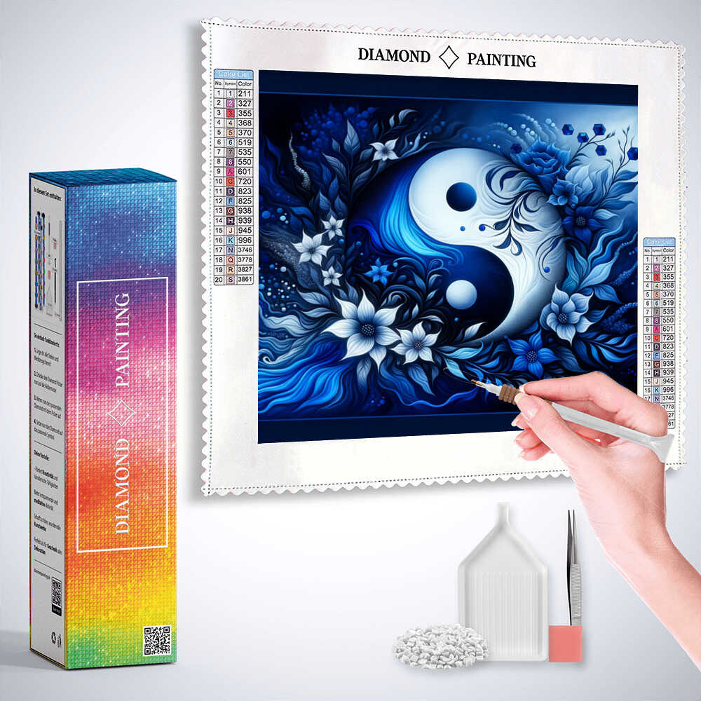 Diamond Painting - Yin und Yang Blume