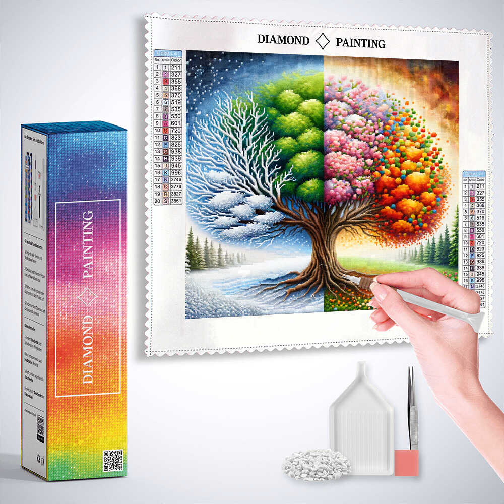Diamond Painting - Winter, Sommer, Frühling und Herbst