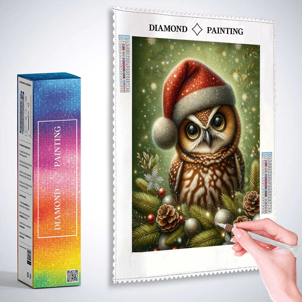 Diamond Painting - Weihnachtseule