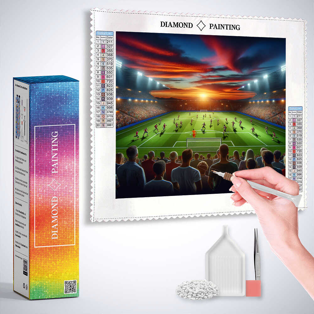 Diamond Painting - Abendglühen im Stadion