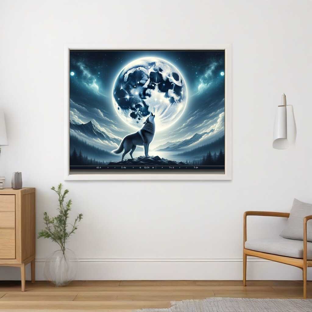 Diamond Painting - Heulender Wolf Vollmond