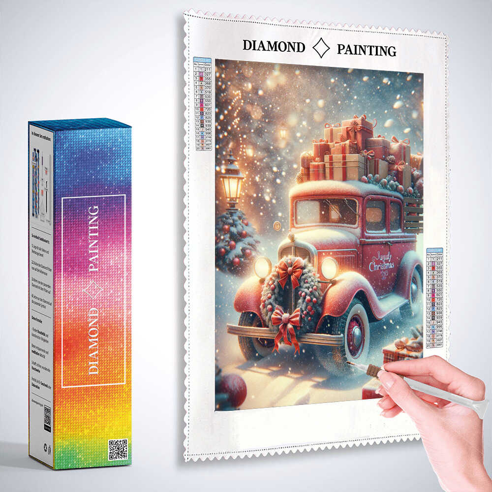 Diamond Painting - Weihnachtsauto Geschenke