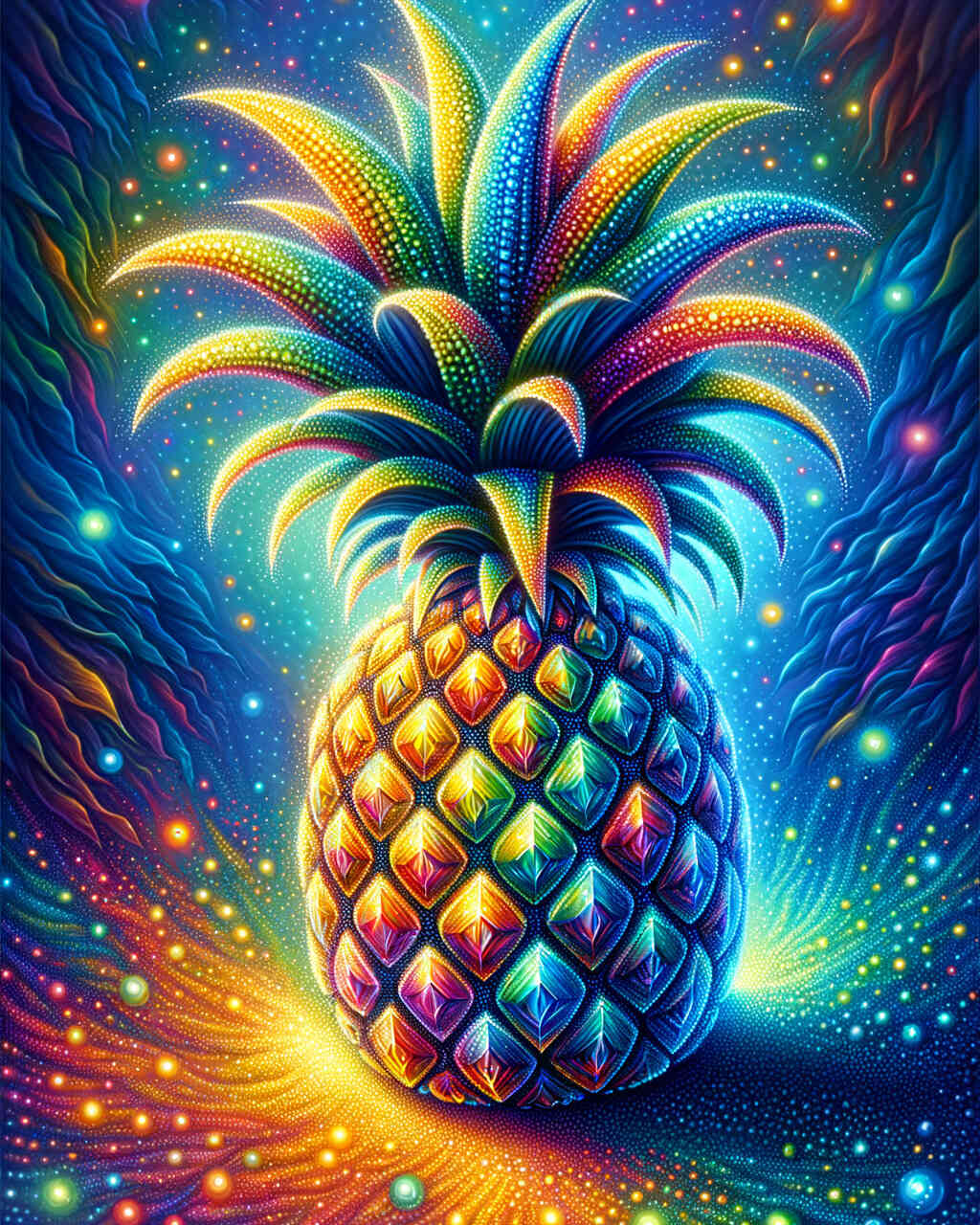 Diamond Painting - Bunte Ananas