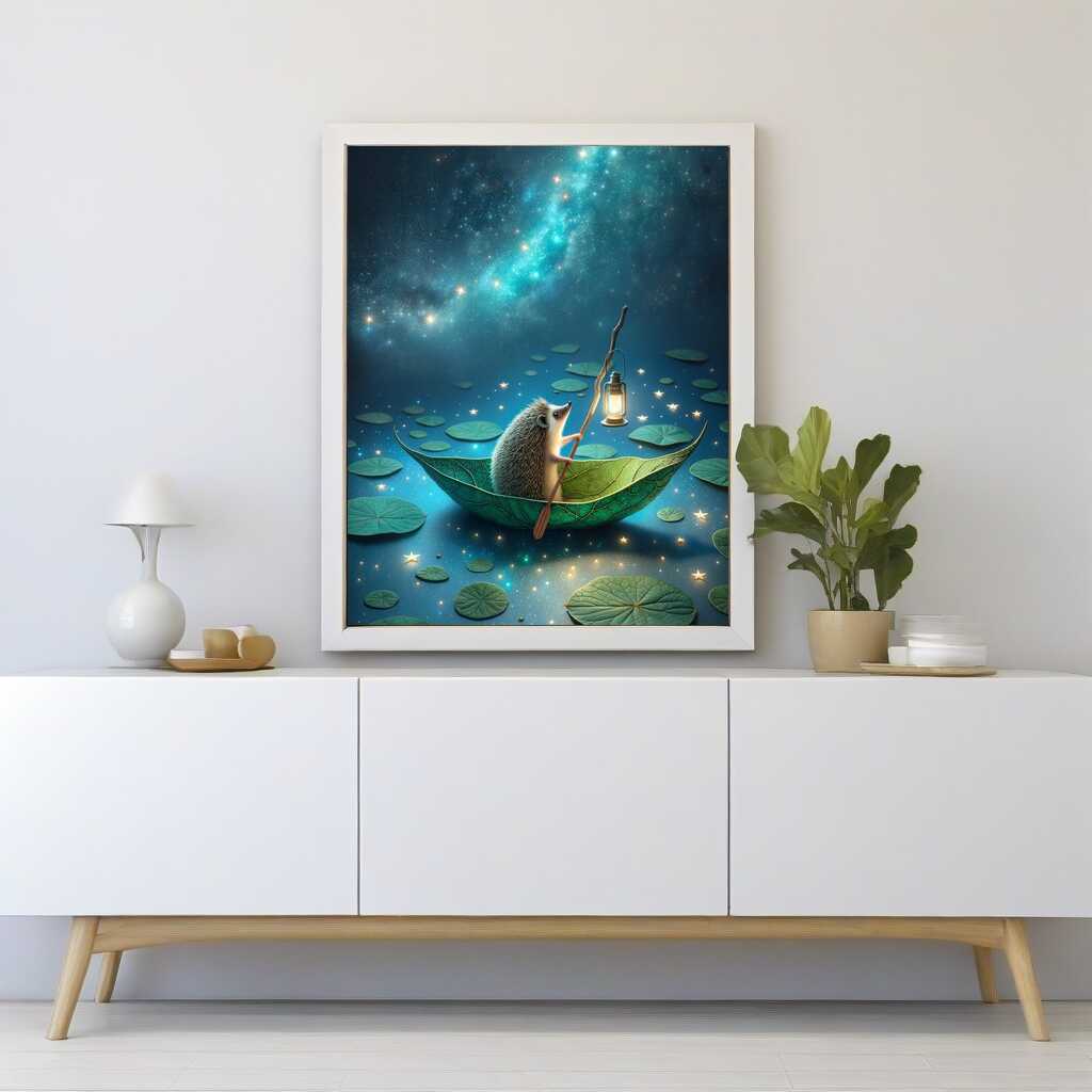 Diamond Painting - Igel im Boot
