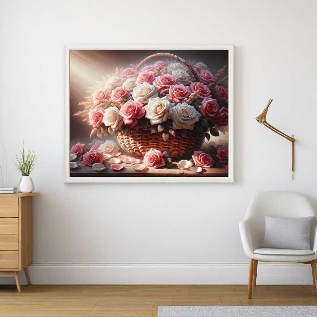 Diamond Painting - Ein Rosenkorb