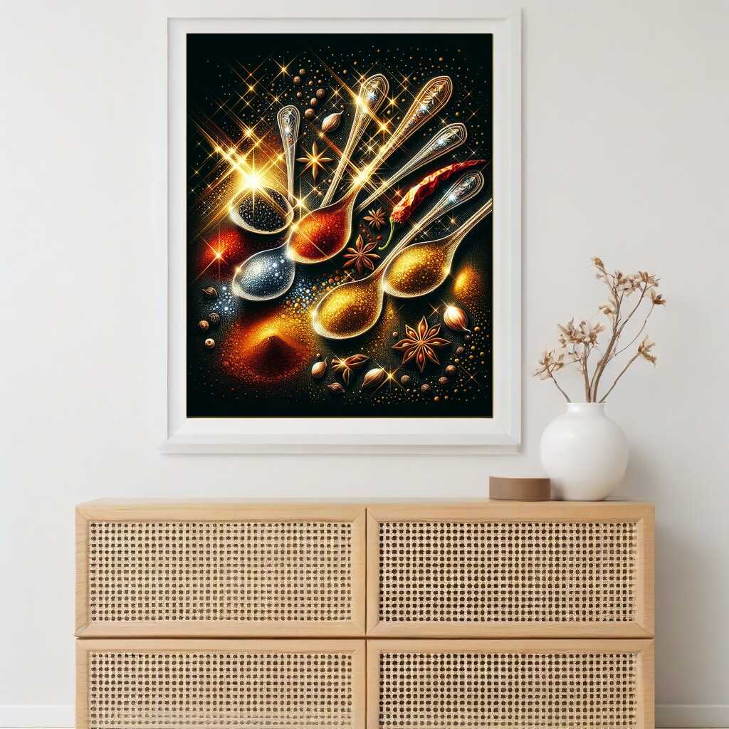 Diamond Painting - Gewürzvielfalt auf dem Löffel