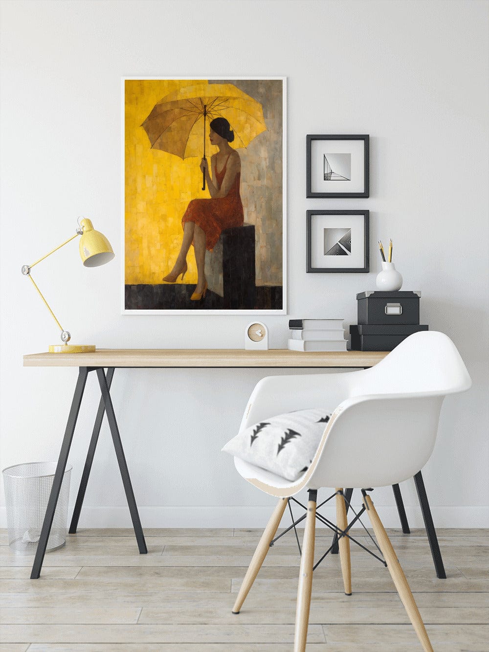 Diamond Painting - Gelber Regenschirm