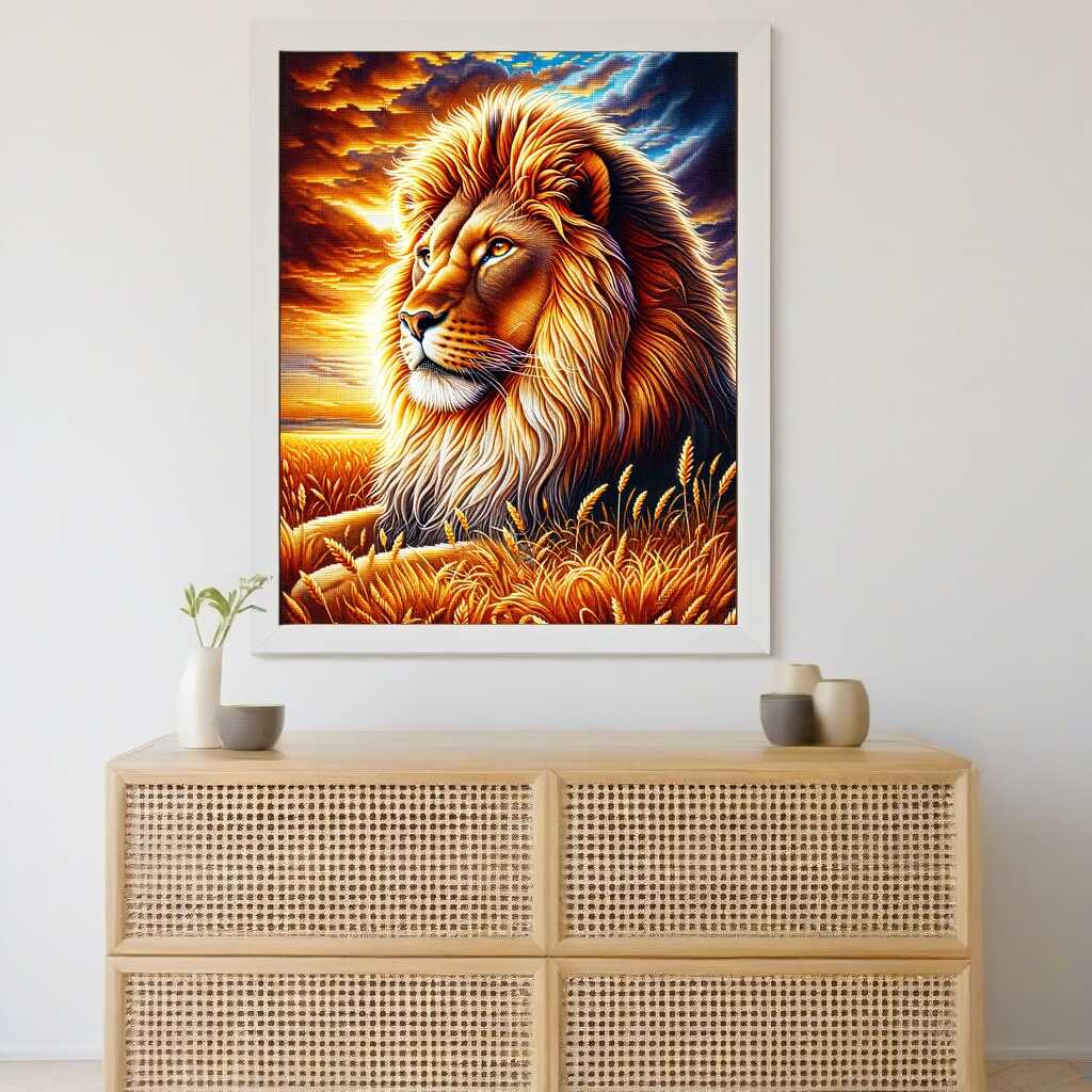 Diamond Painting - Ausdrucksstarker Löwe