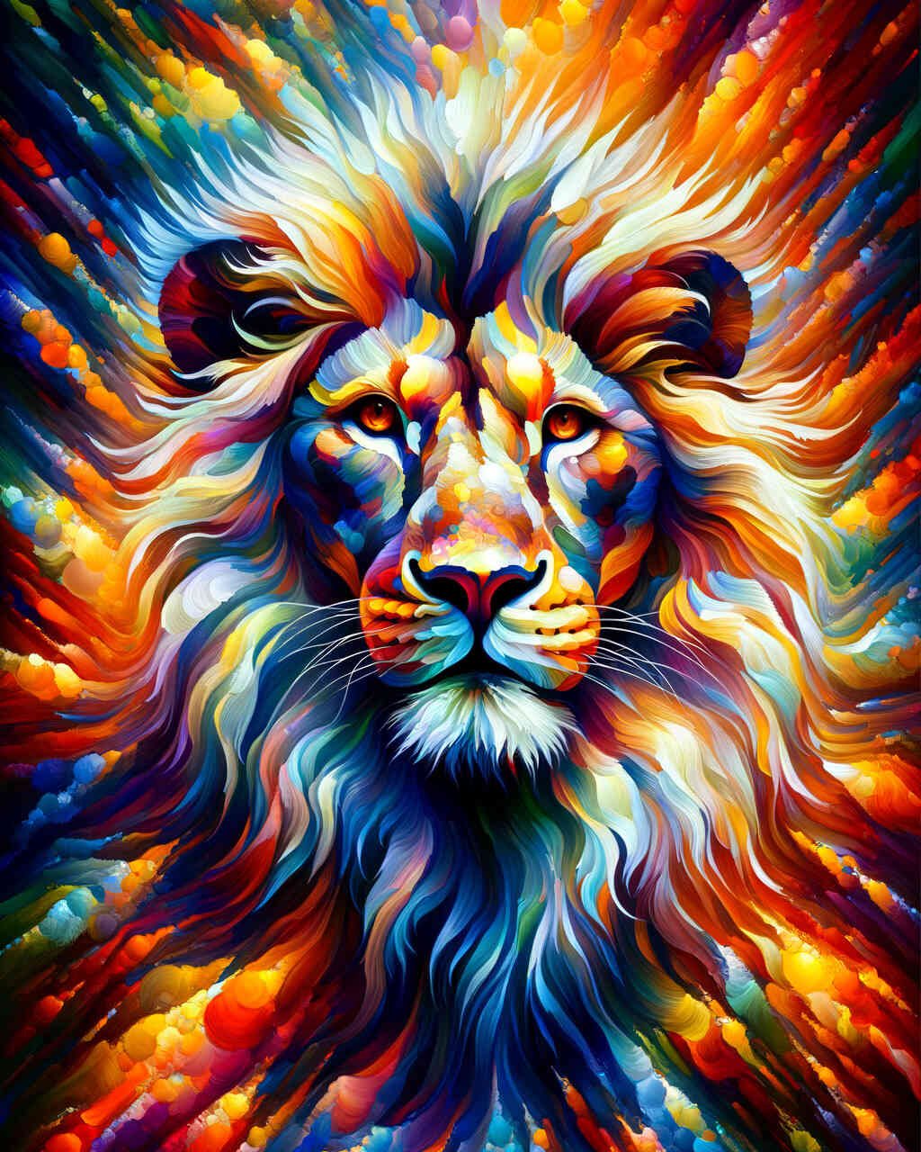 Diamond Painting - Löwe in Bunt