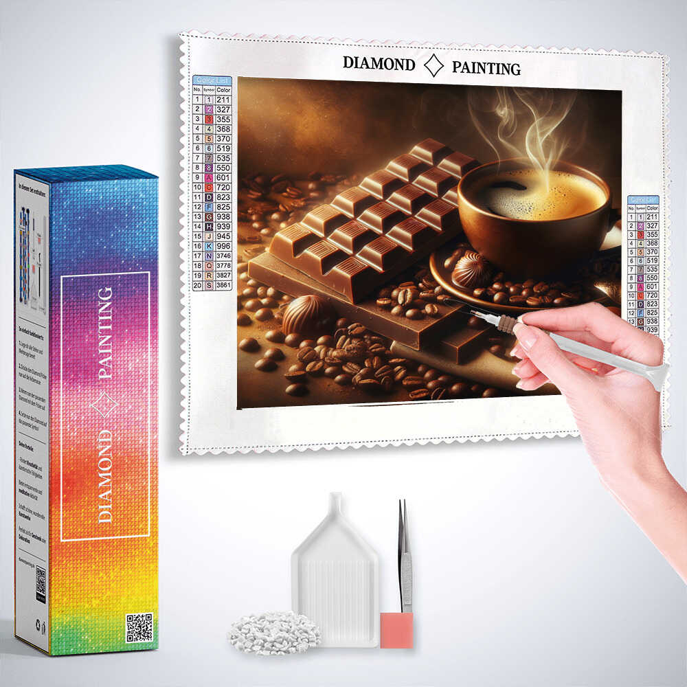 Diamond Painting - Kaffee mit Schokolade